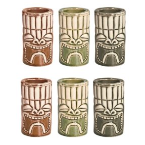 Tiki shot glass 6-pack