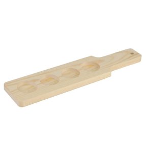 Wooden beer tasting paddle