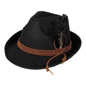 Black Oktoberfest Hat – Classic Tyrolean Hat