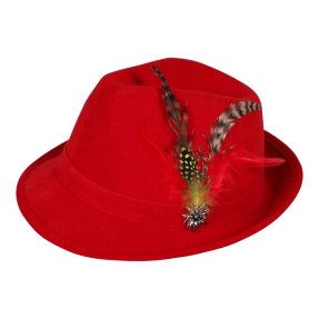 Red Oktoberfest Hat – Classic Tyrolean Hat
