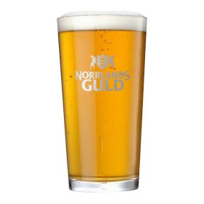 Norrlands Guld plastic beer glass 40 cl
